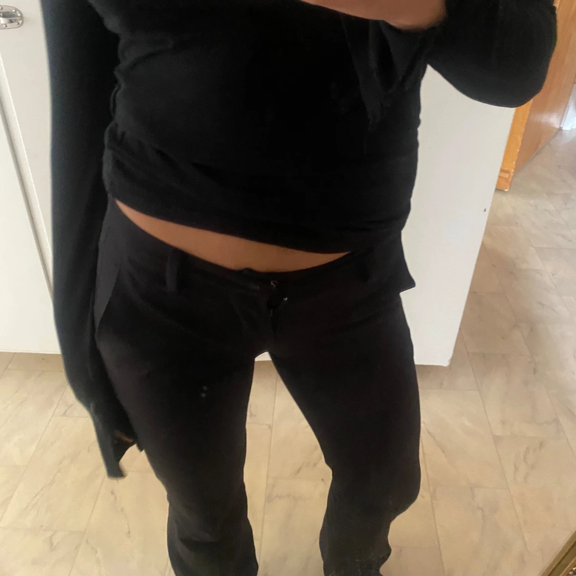 Lågmidjade kostymbyxor