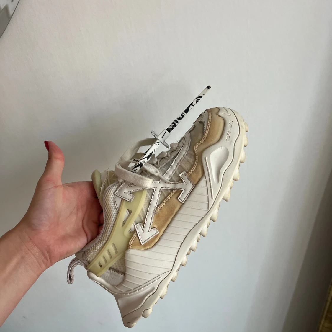 Off White white oddsy 1000 sneakers - 90