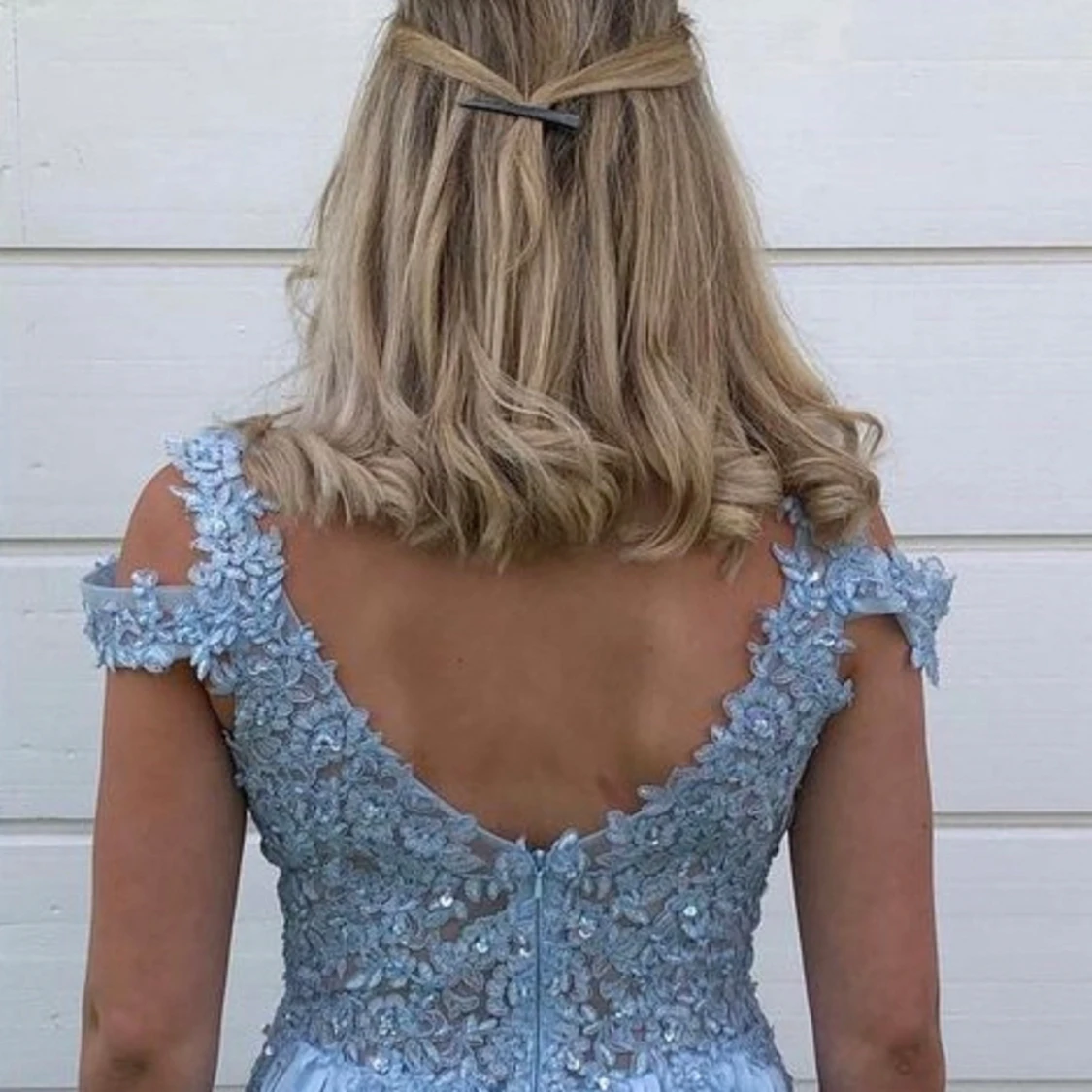 Ljusblå balklänning  - 90