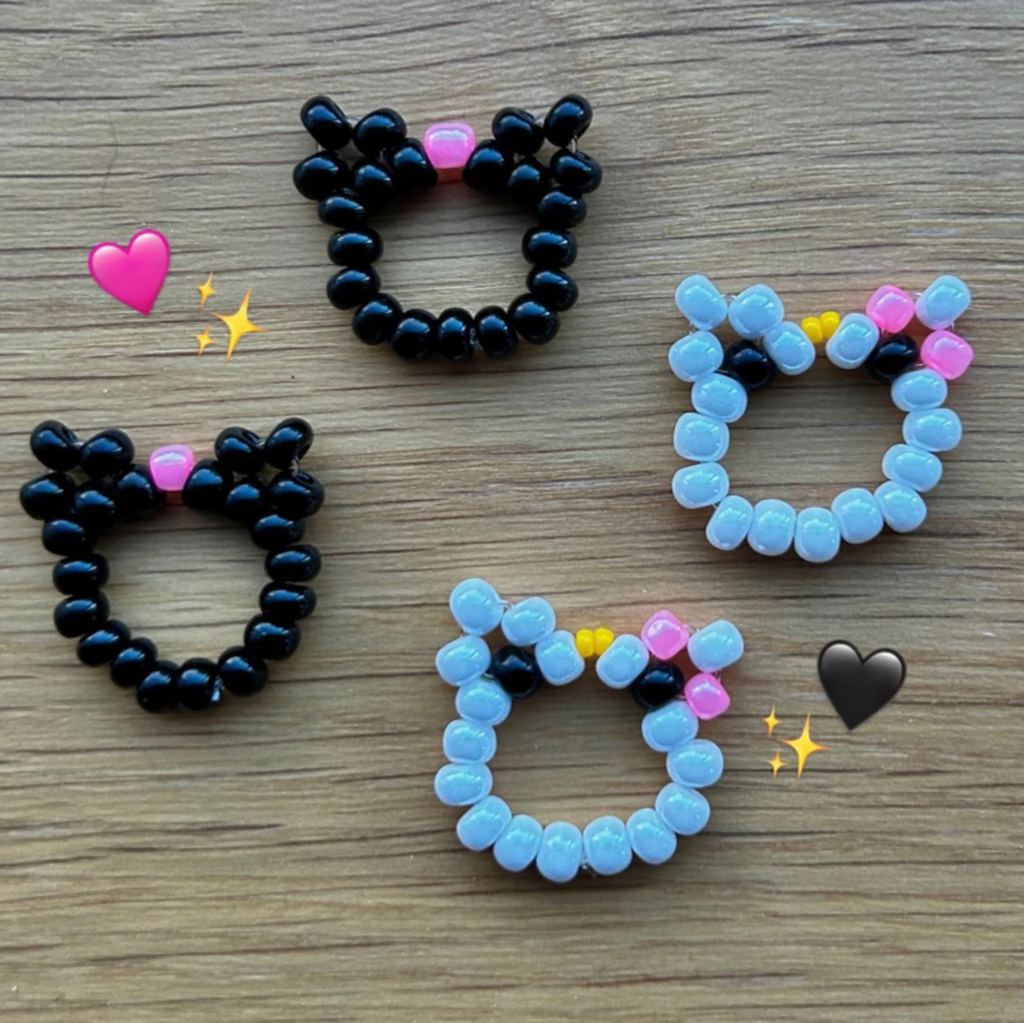 Kuromi & kitty ringar - 90