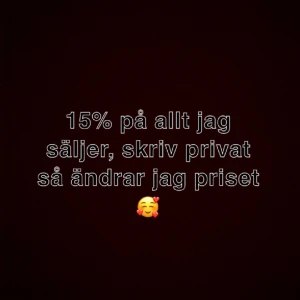 Rabatt - Vill bli av med allt så har 15% rabatt på allt ett tag! Skriv om du vill ha något så ändrar jag priset!