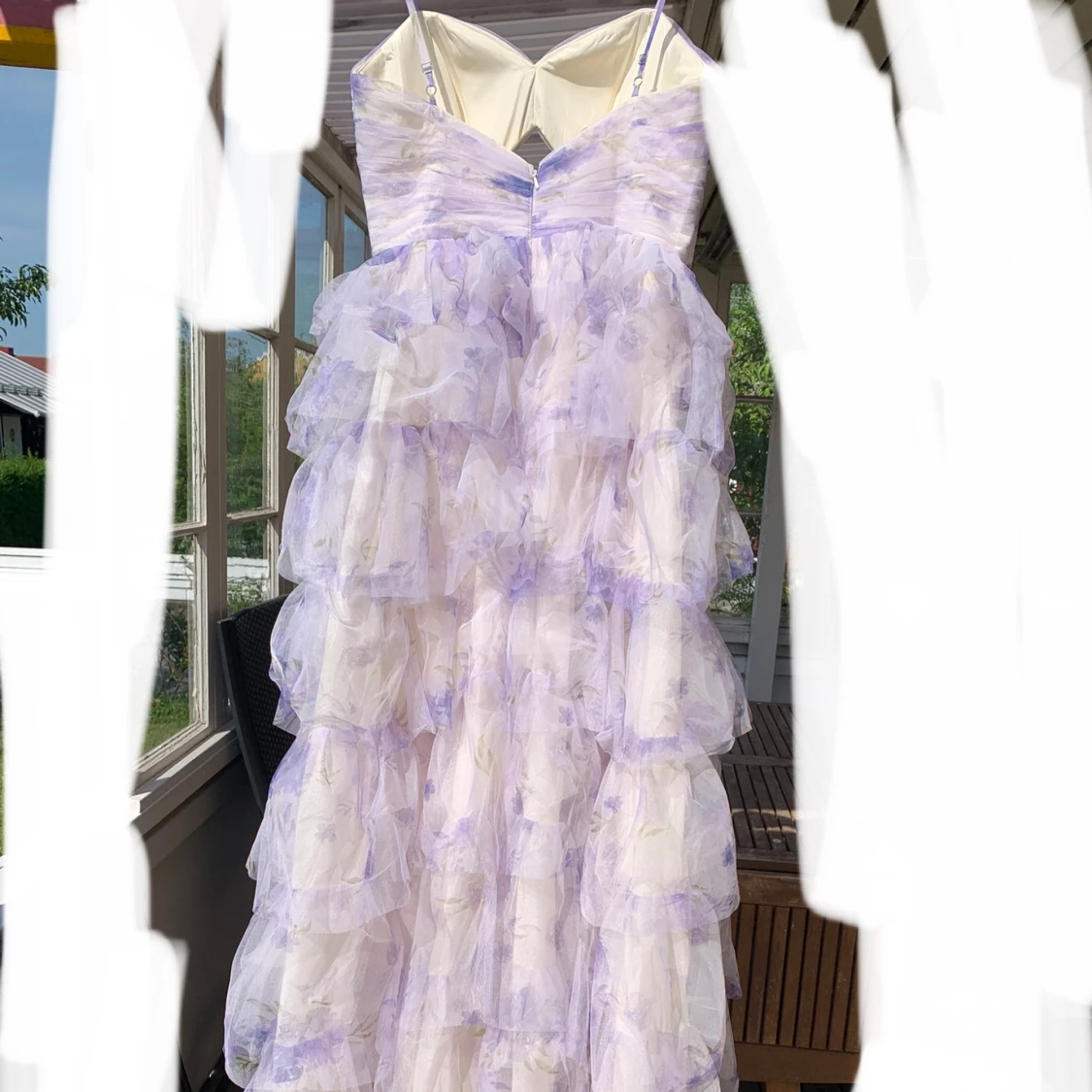 Balklänning, tyll, lila blommor, från Zapaka - 4