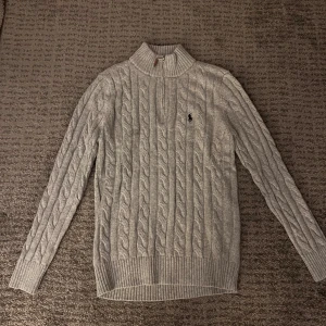 Stickad Polo halv zip - Ralph Lauren polo stickad i strl M