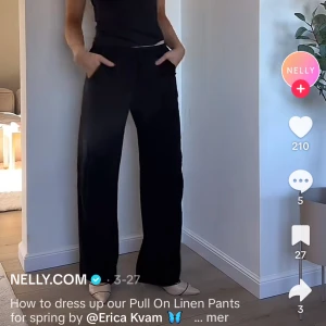 linnebyxor  - svarta linnebyxor från nelly, aldrig använda