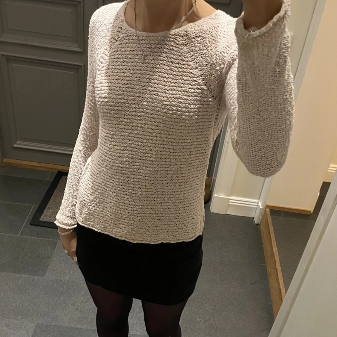 Rosa stickad tröja från S.Oliver - 91