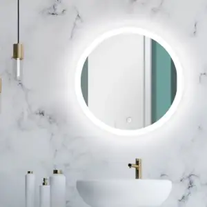 Rundspegel med belysning, 60cm i diametern. Perfekt för badrum eller som sminkspegel. Funkar perfekt men säljer pga köpt en ny. Hämtas i Flemingsberg 