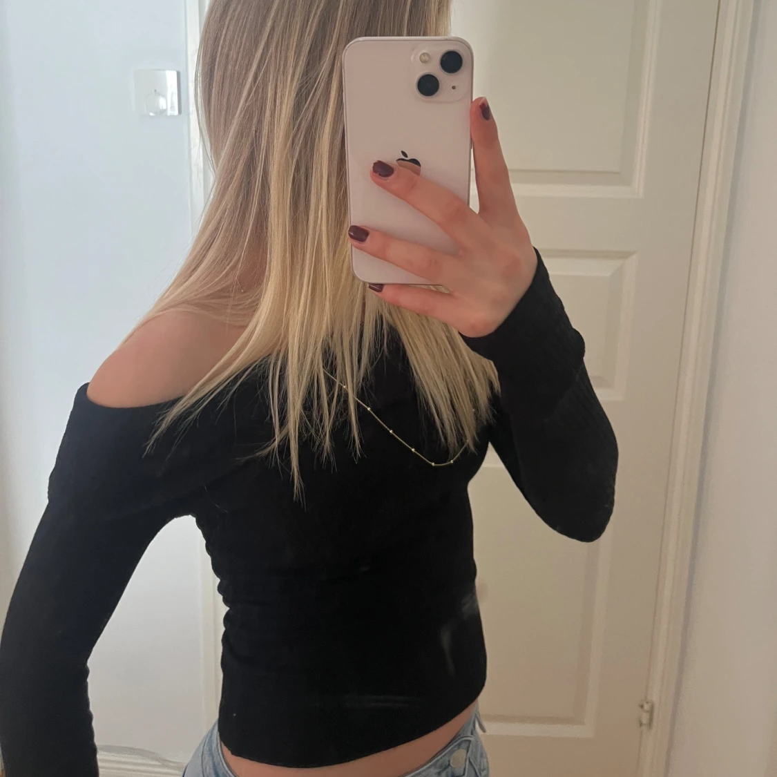 Of shoulder långärmad