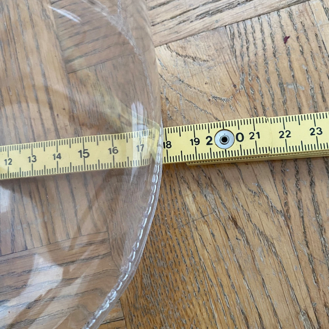 Transparent handväska med bruna handtag - 92