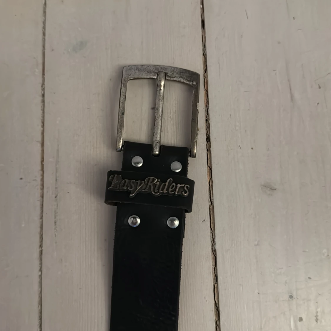EASYRIDERS SVART LÄDERBÄLTE 90cm