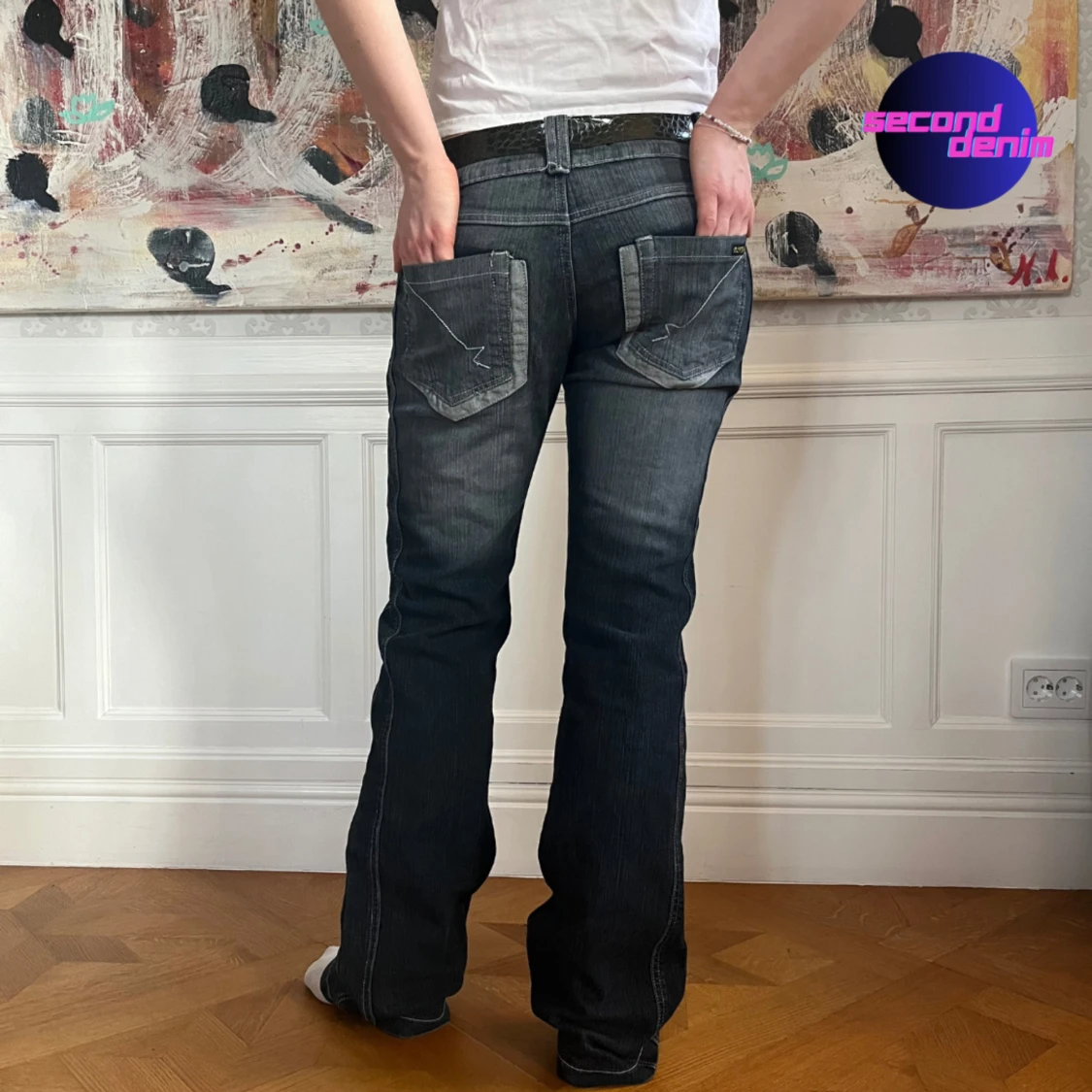 Baggy bootcut jeans
