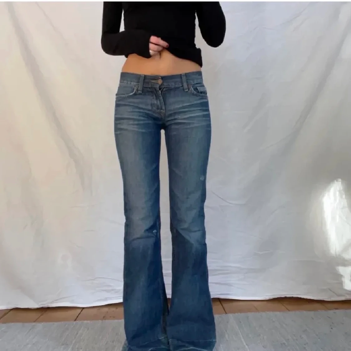 Lågmidjade bootcut jeans 