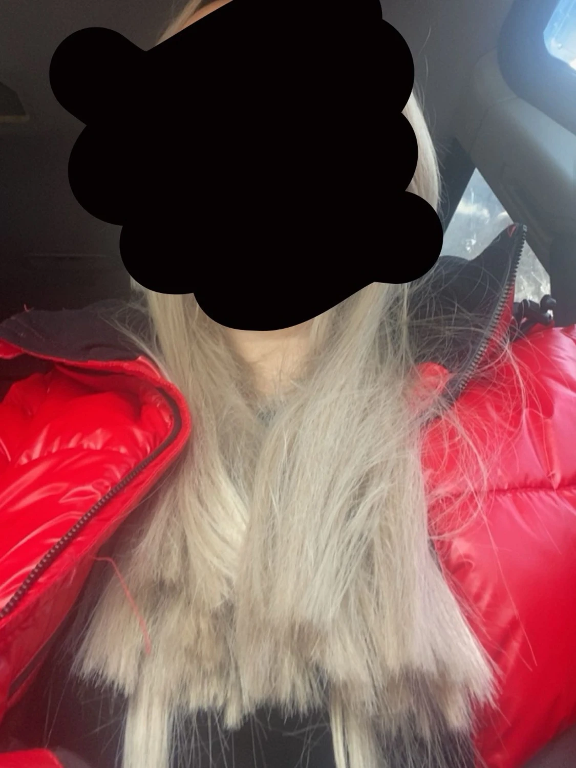 Röd pufferjacka med dragkedja - 2