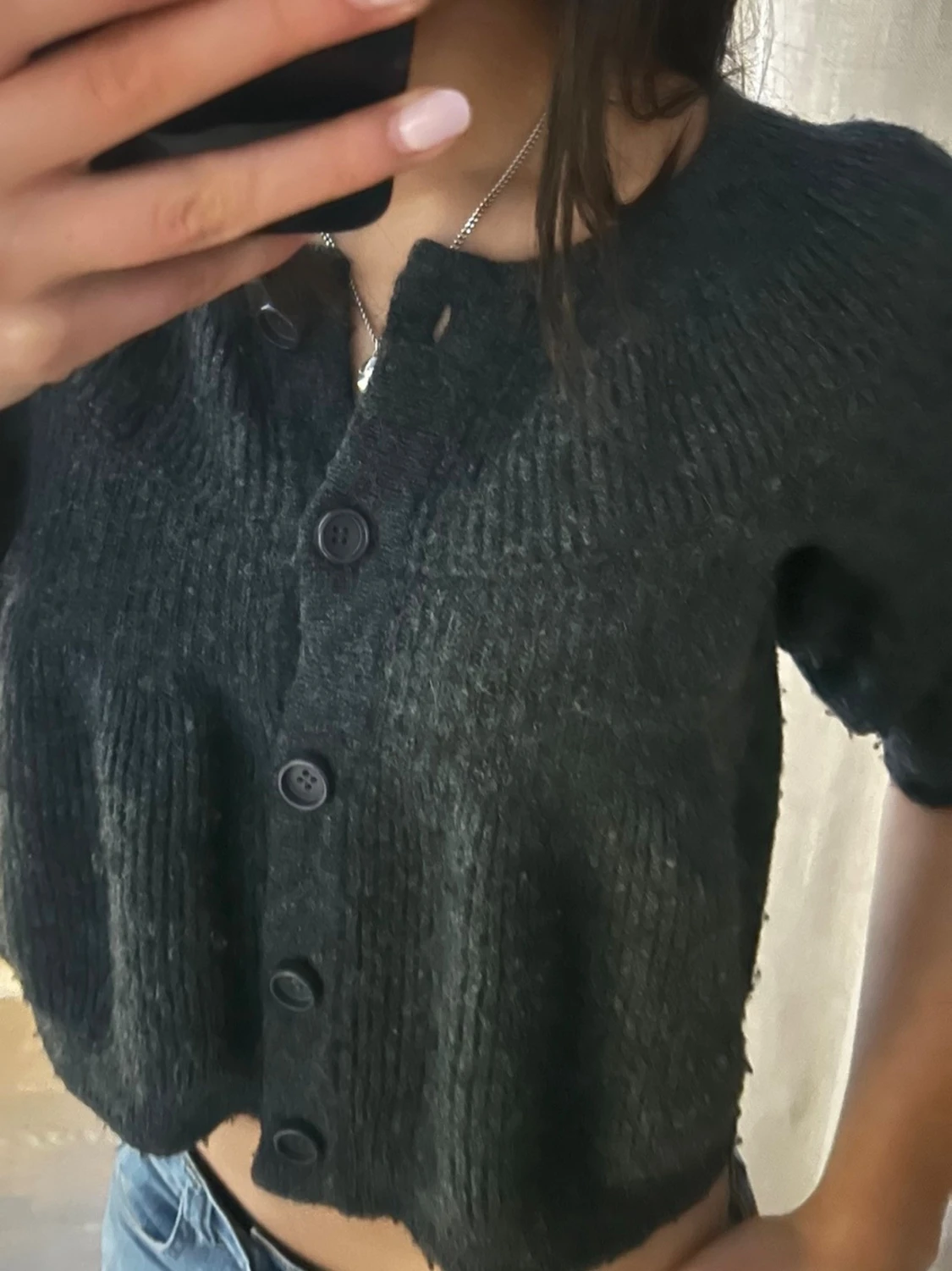 Stickad topp/ kofta - 1