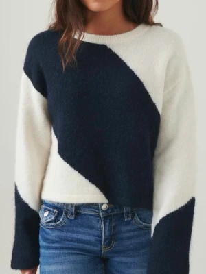 Stickad tröja med blockmönster - Stickad tröja från Gina Young. Slutsåld i butik💓