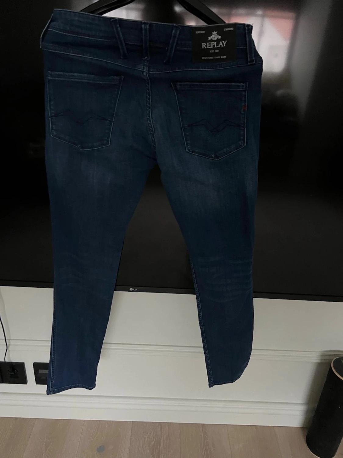Blå Replay jeans med dragkedjedetalj - 1