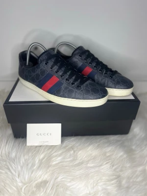 Gucci ace  - Gucci Ace skor!! | Säljer dessa supersnygga svarta Gucci ace skor 💫 | Skorna är i strl 44/45| Skorna är 9,1/10 skick och sparsamt använda 🌟| Innersulans mått är 29cm och skorna, box och kort ingår | Nypris - ca 9000  sek | Pris kan diskuteras vid snabb affär!! 💸 | För flera bilder eller frågor så är det bara att kontakta mig, skriv gärna till mig innan ni köper!📩