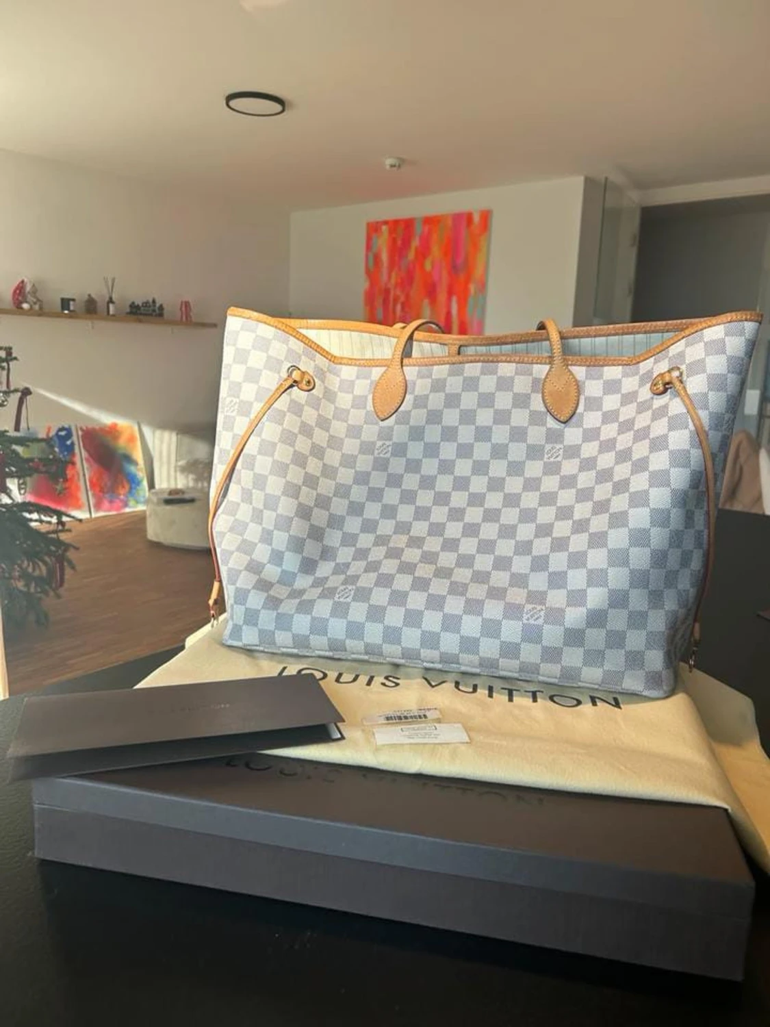 Louis Vuitton Damier Azur handväska - 1