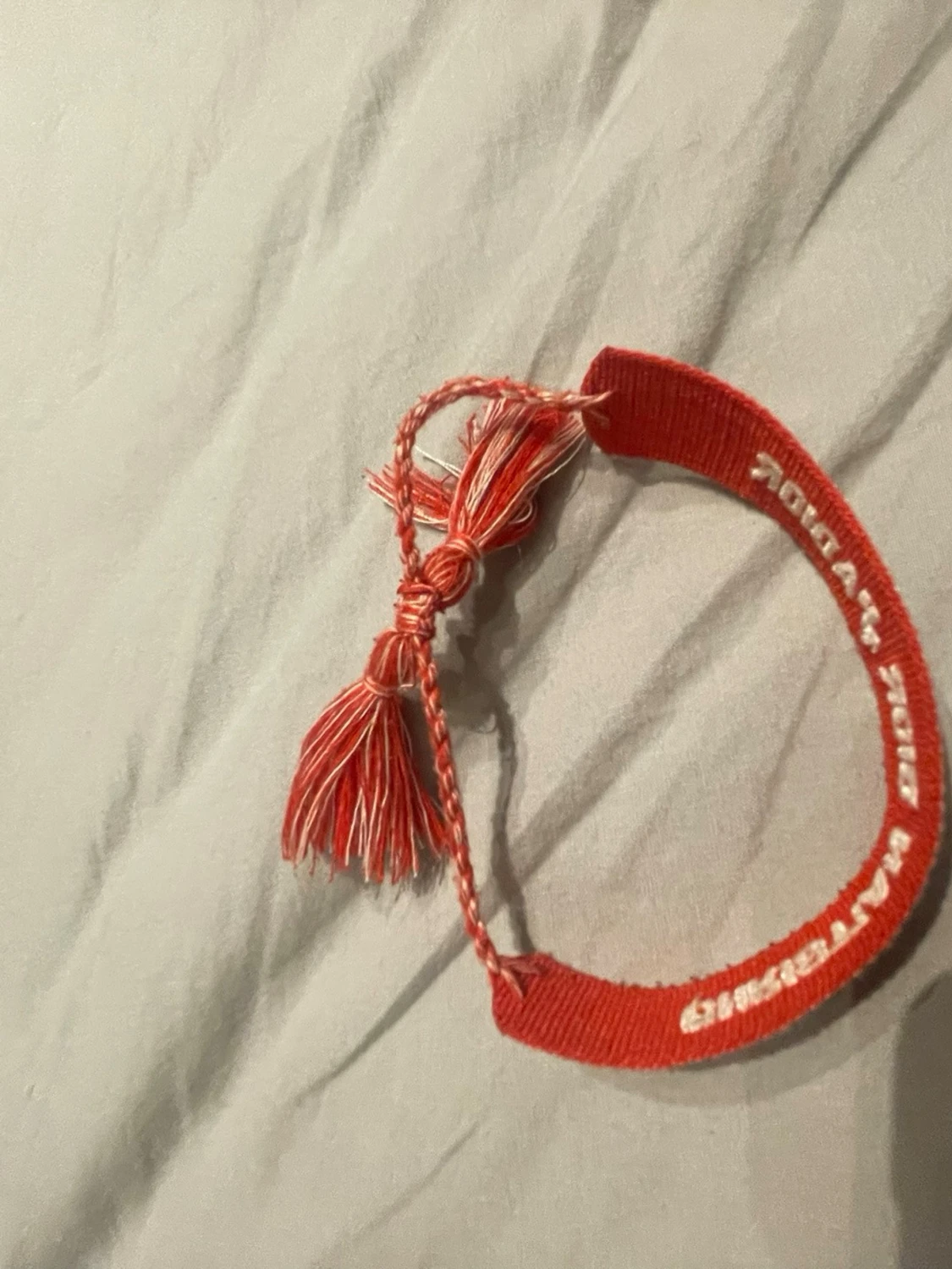 Christian Dior J'Adior rött tygarmband - 1