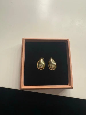 Örhängen - Säljer ett par dropp örhängen i guld helt i nyskick! Vet ej vart dem är ifrån