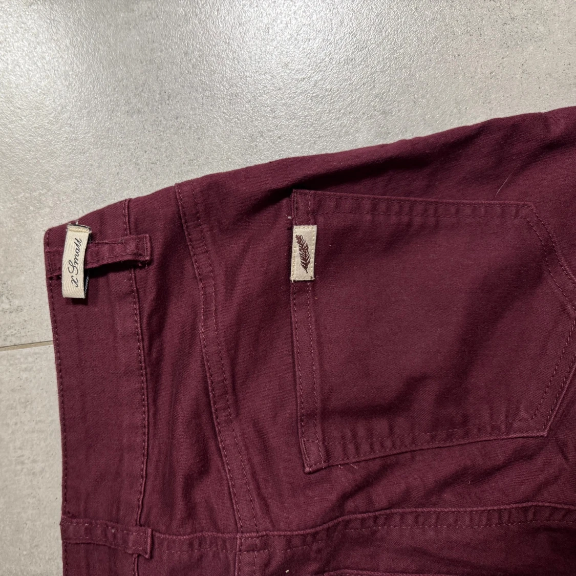 Vinröda skinny byxor Now and Then XS - 4