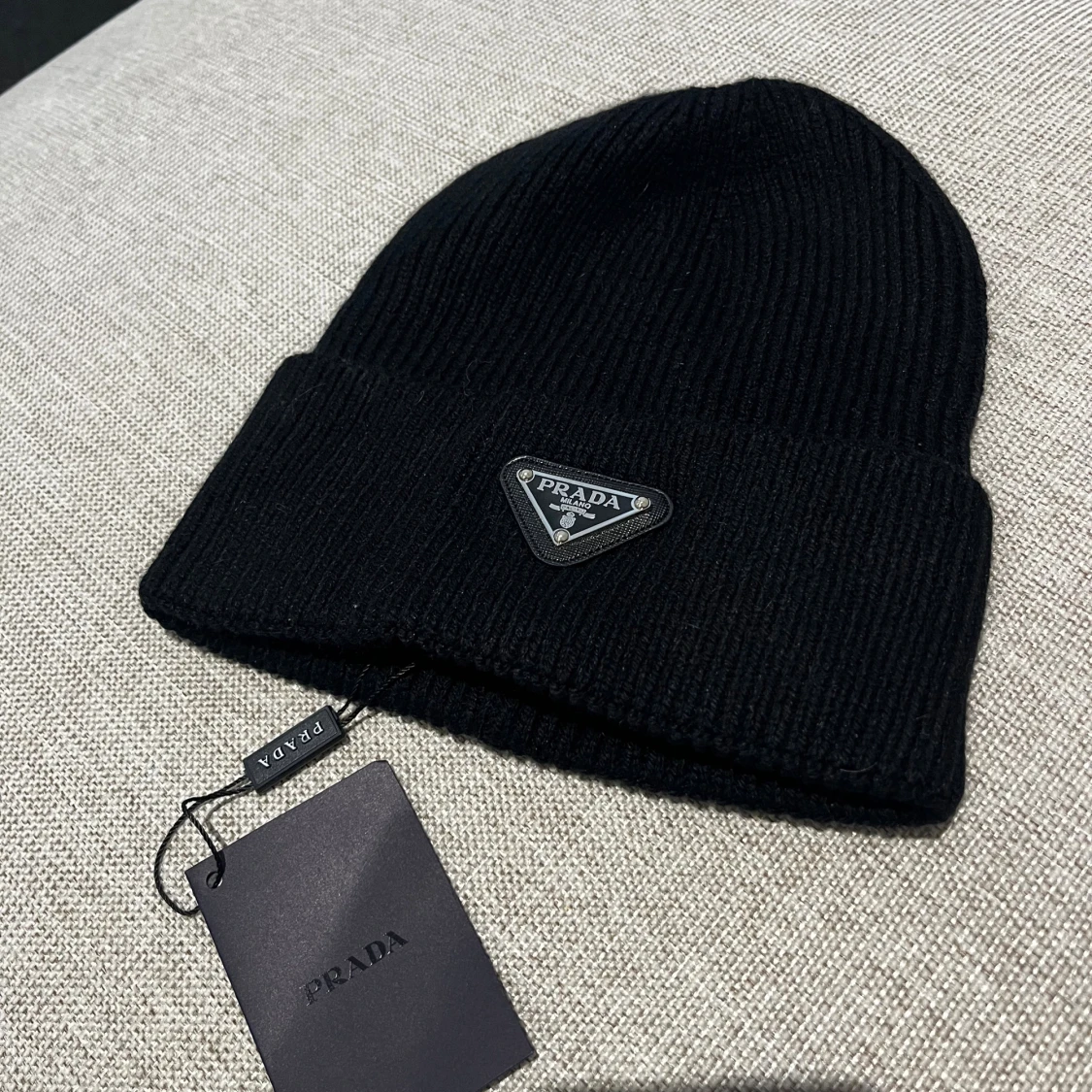 Prada black beanie