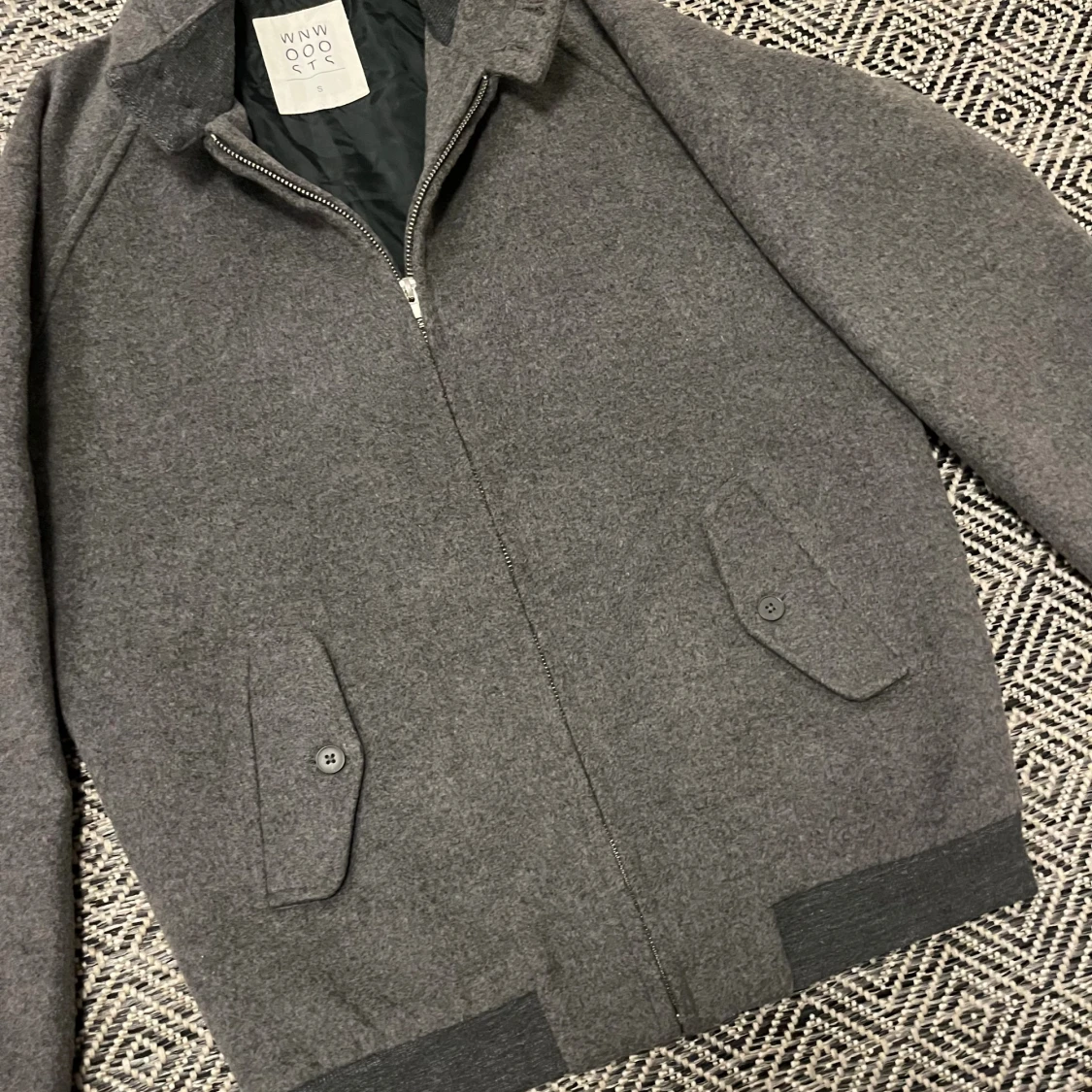 Fodrad ull cardigan / höstjacka - 1