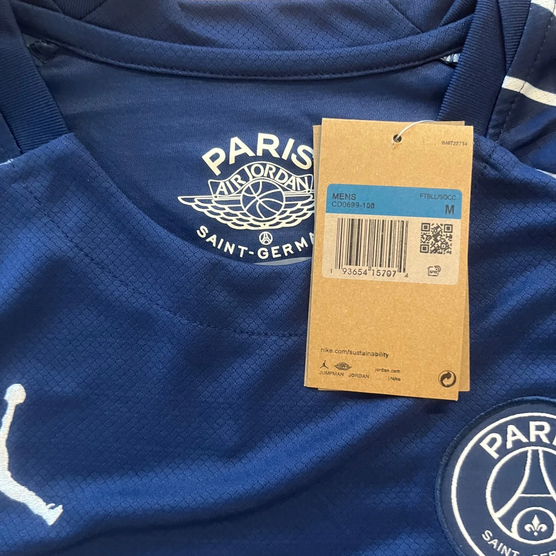 PSG x Jordan blå fotbollströja M - 2