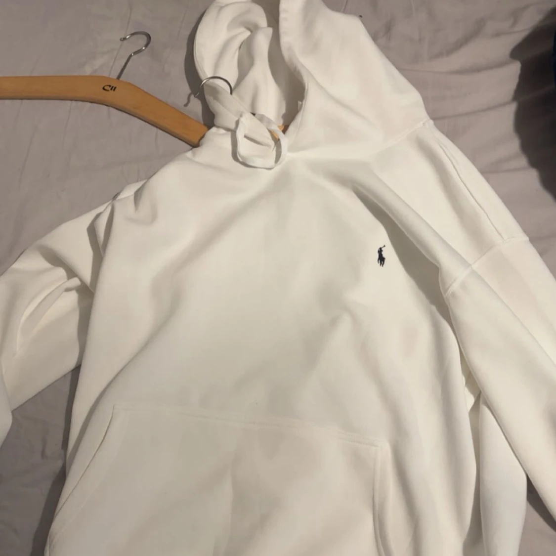 Vit hoodie från Ralph Lauren