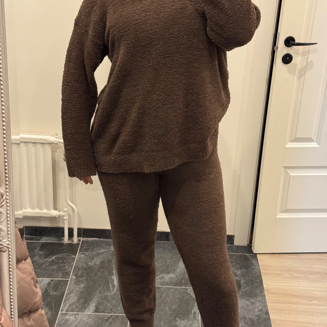 Brun fluffig set - 2