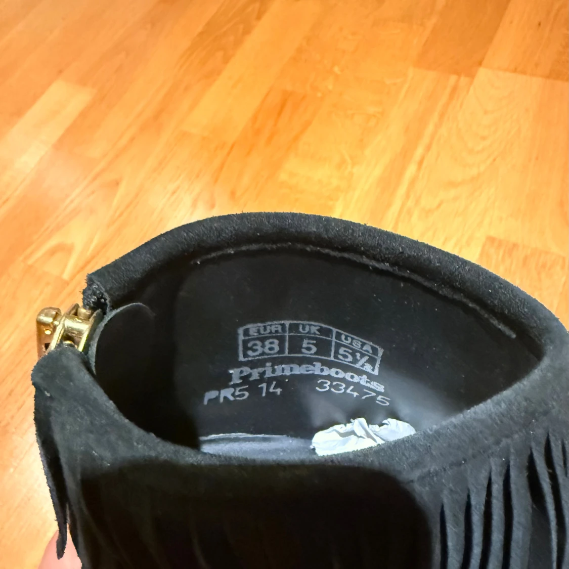 Svarta Primeboots stövletter med fransar - 2