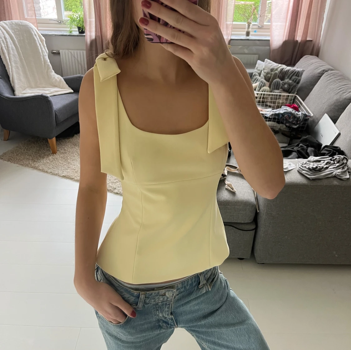 Ljusgul zara top - 1