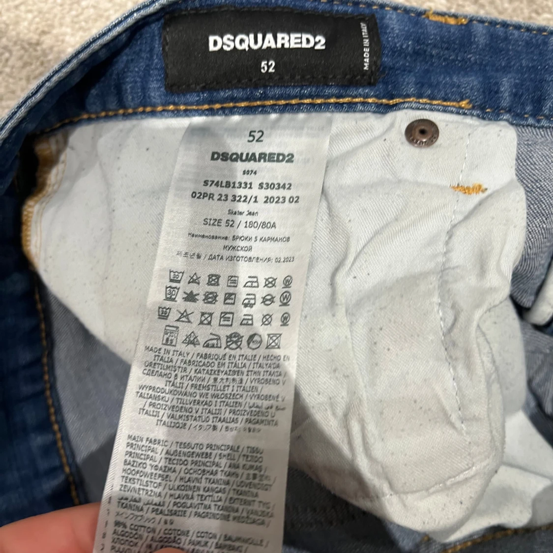 DSQUARED2 blå jeans med slitningar - 2