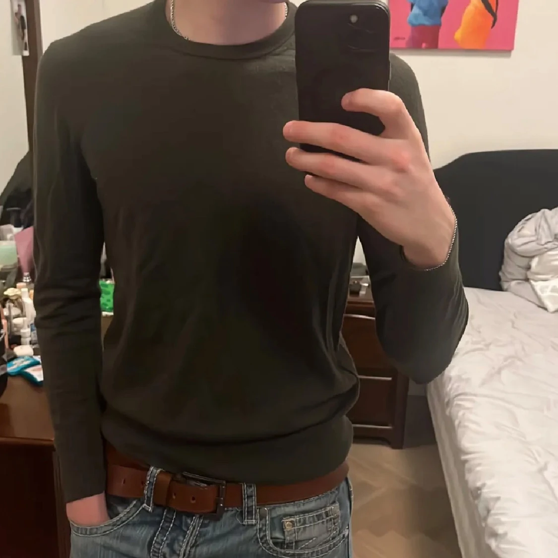 Ulltröja mörkgrön  - 1