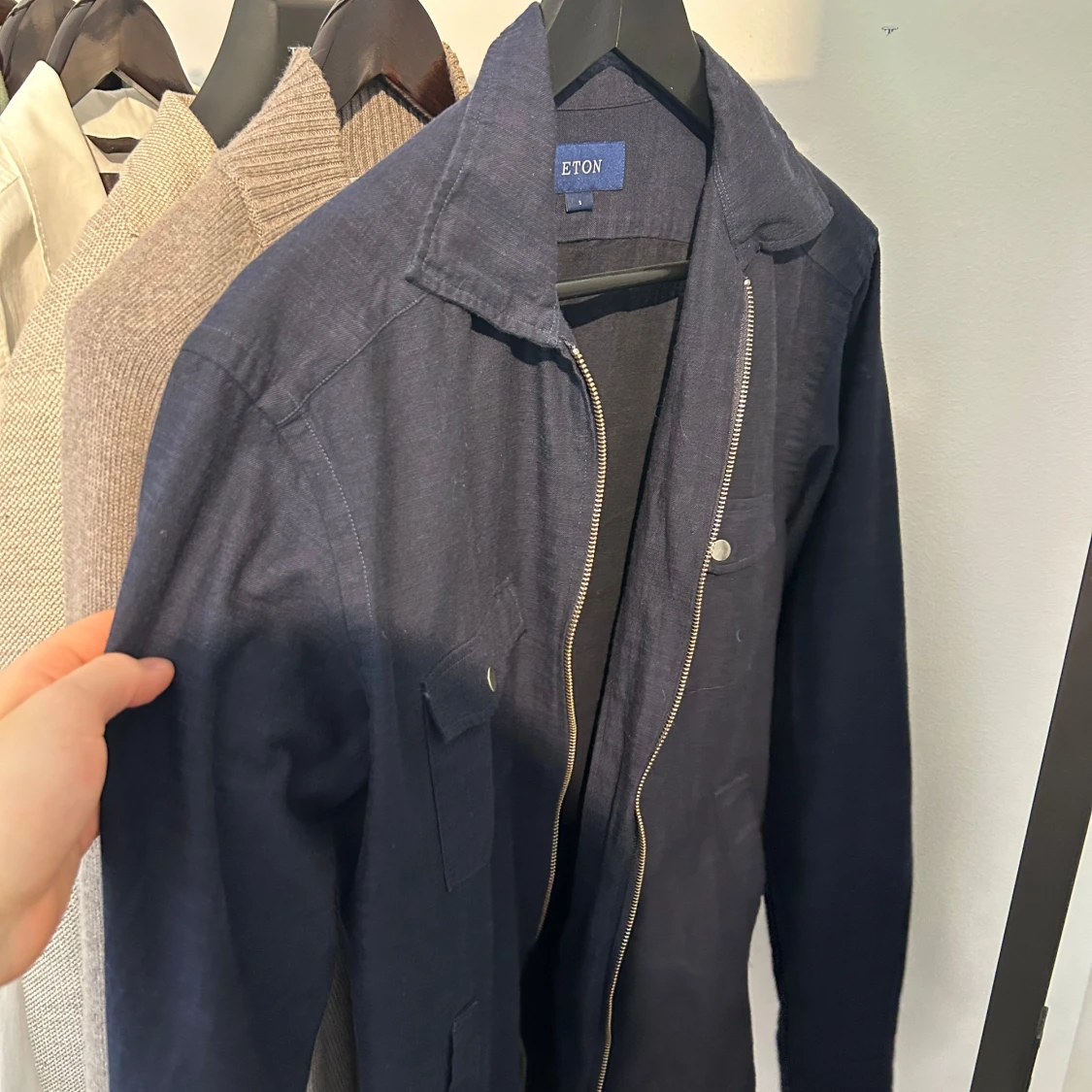 Mörkblå overshirt från Eton, S