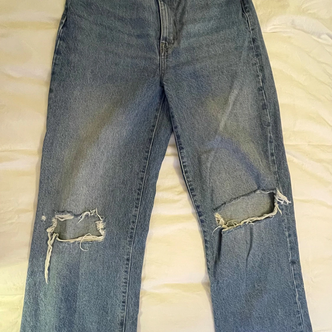 Blå ripped jeans från 157, storlek S - 2