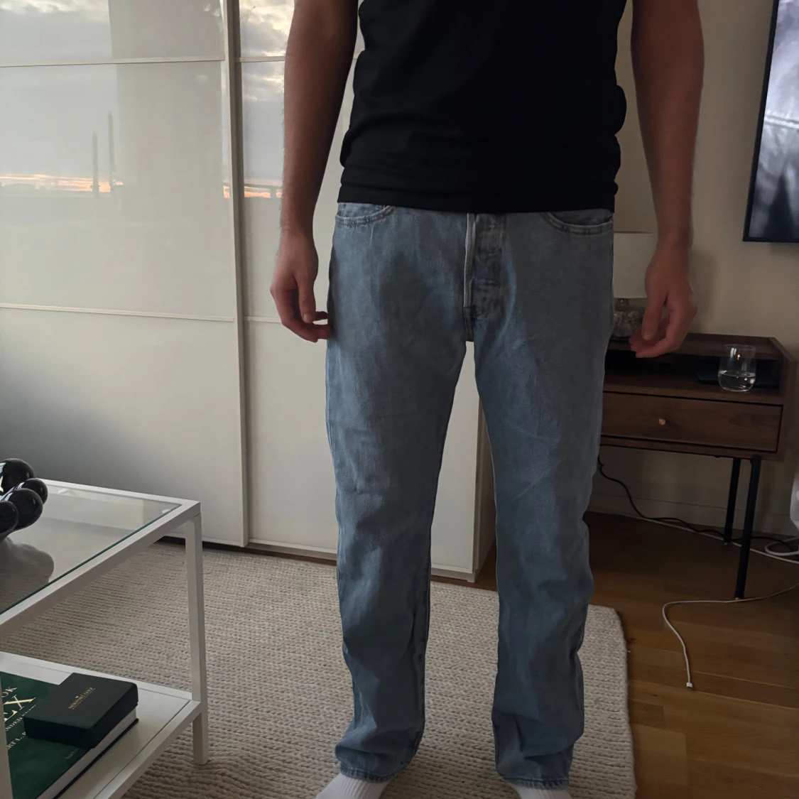 Levi's 501 ljusblå jeans straight fit