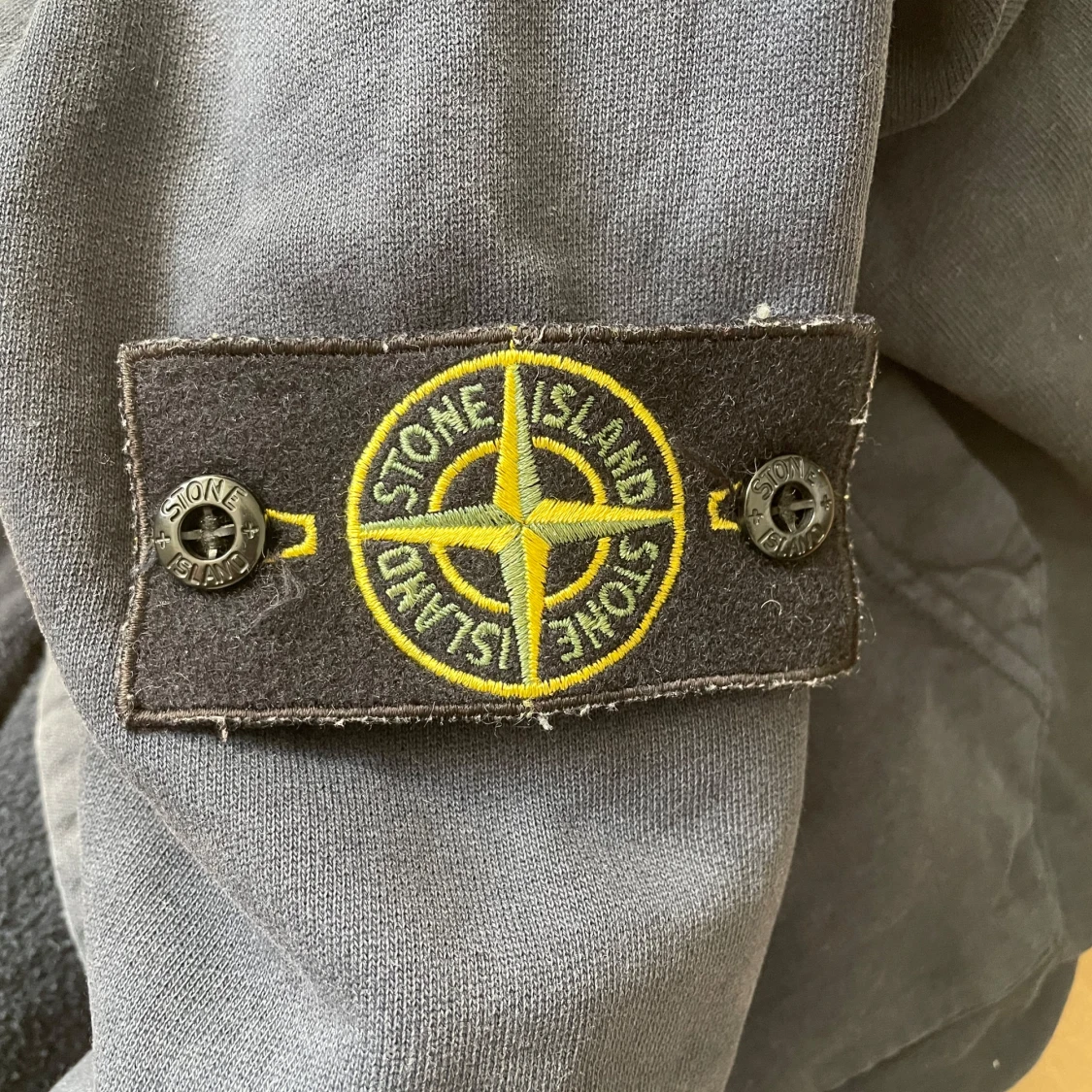 Blå Stone Island zip hoodie - 1