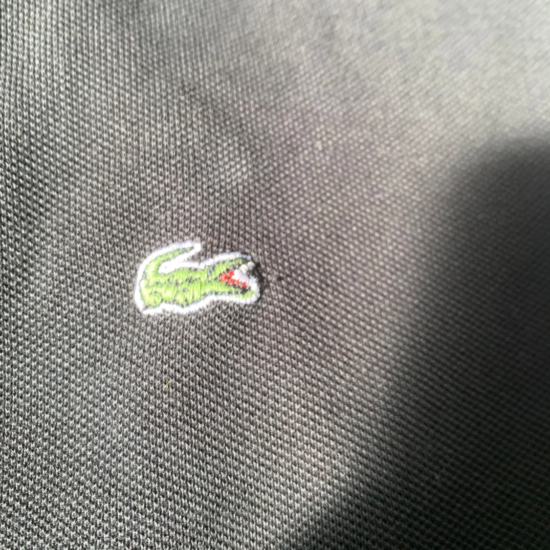 Svart Lacoste pikétröja i bomull - 1