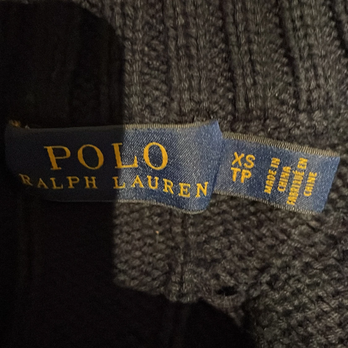 Mörkblå kabelstickad kofta Polo Ralph Lauren - 2