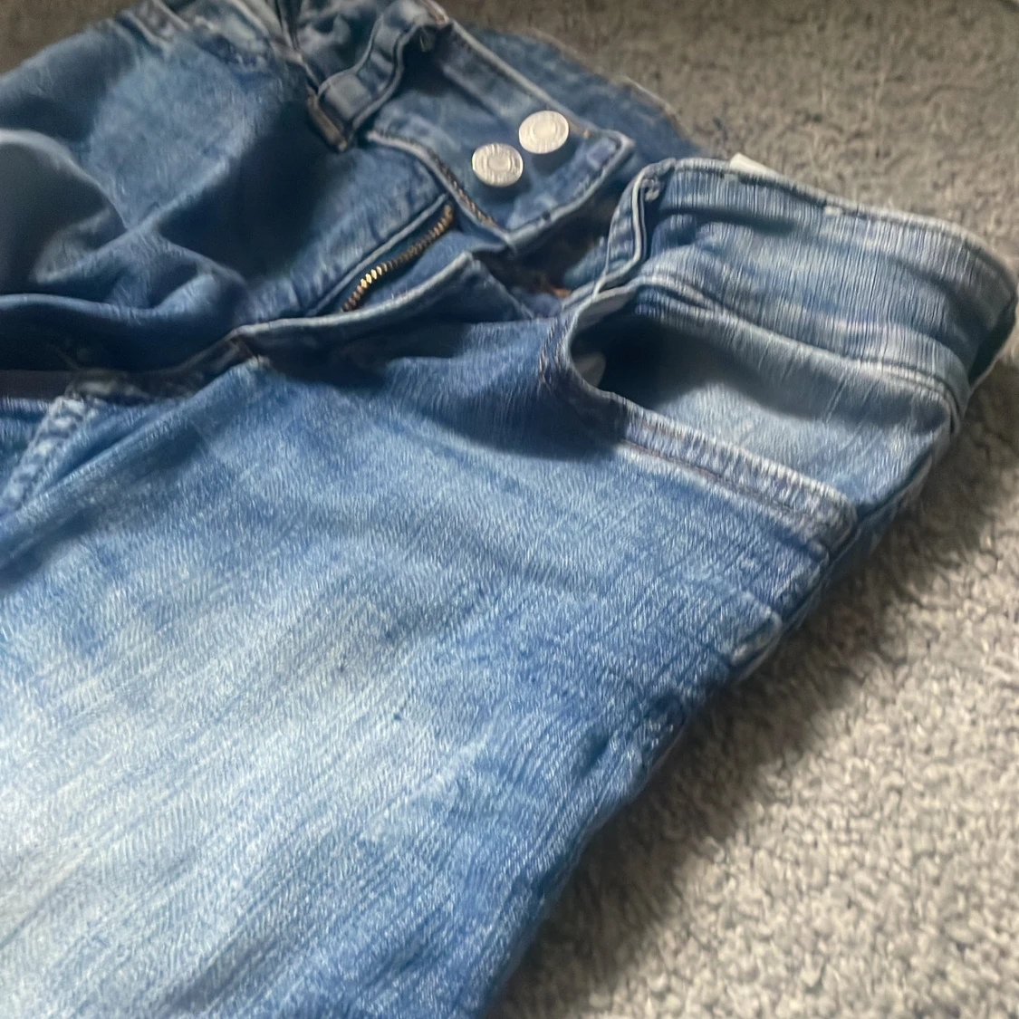 Blå bootcut jeans från H&M, stl 152 - 3