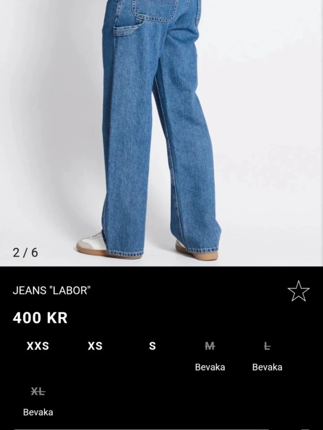 Blå wide jeans Labor XS - 2