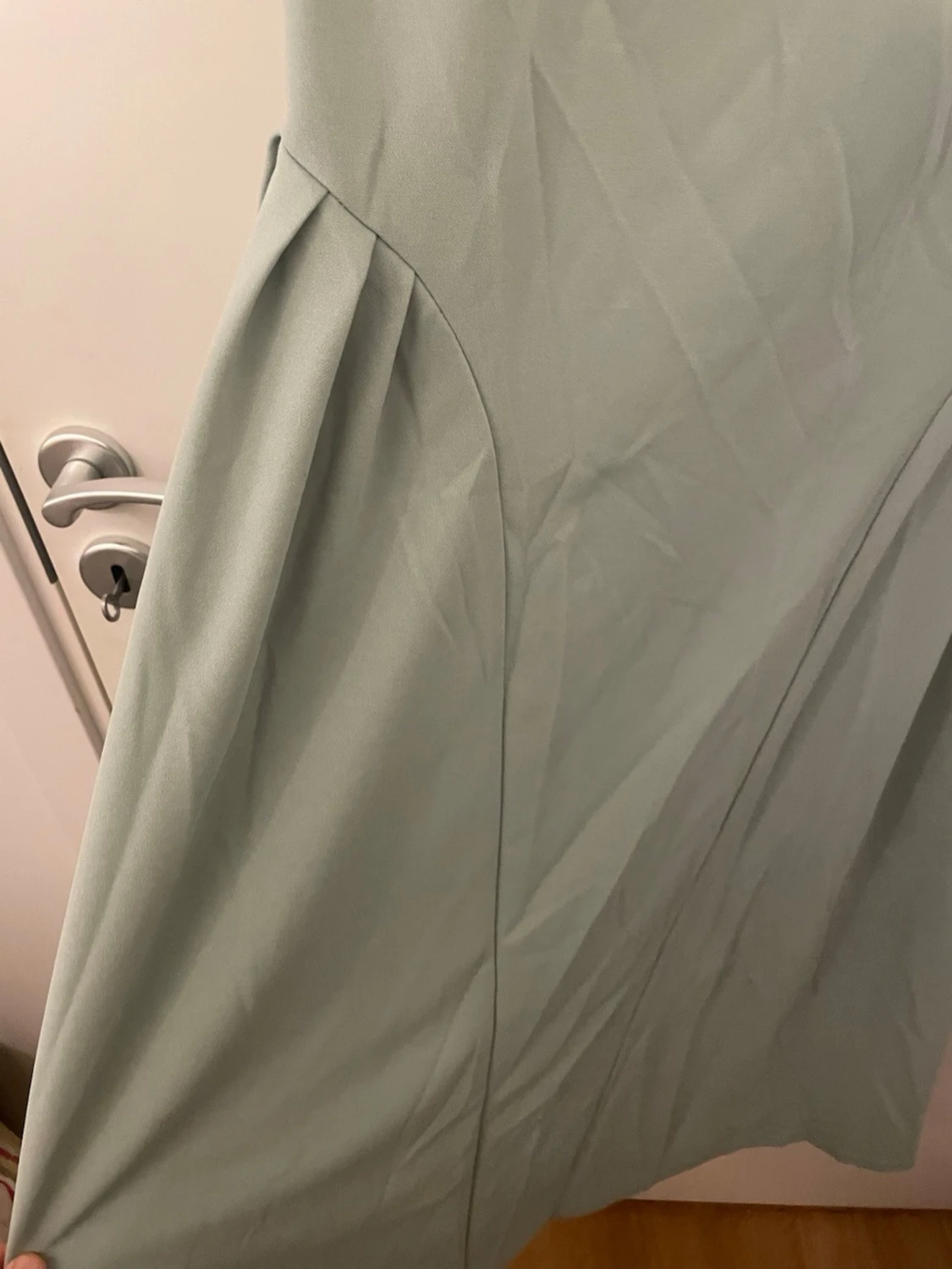 Ljusgrön långklänning med dragkedja - 1