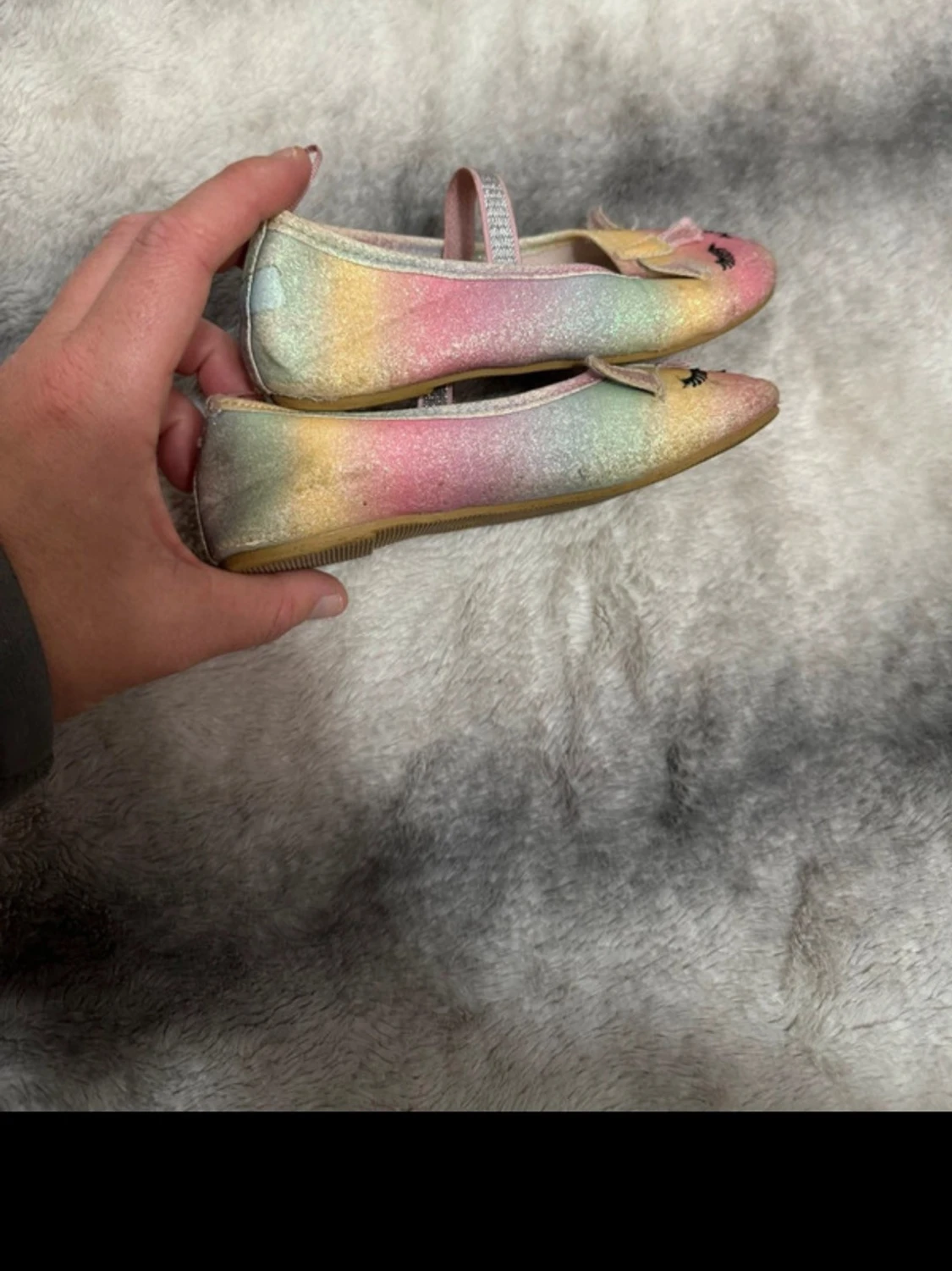 Färgglada ballerinaskor med enhörningsmotiv - 4