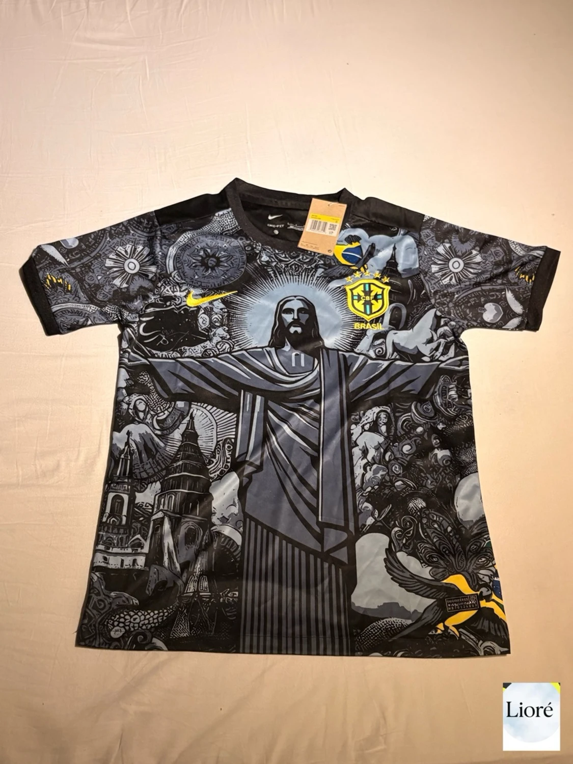 Nike Brasil grafisk t-shirt svart/grå