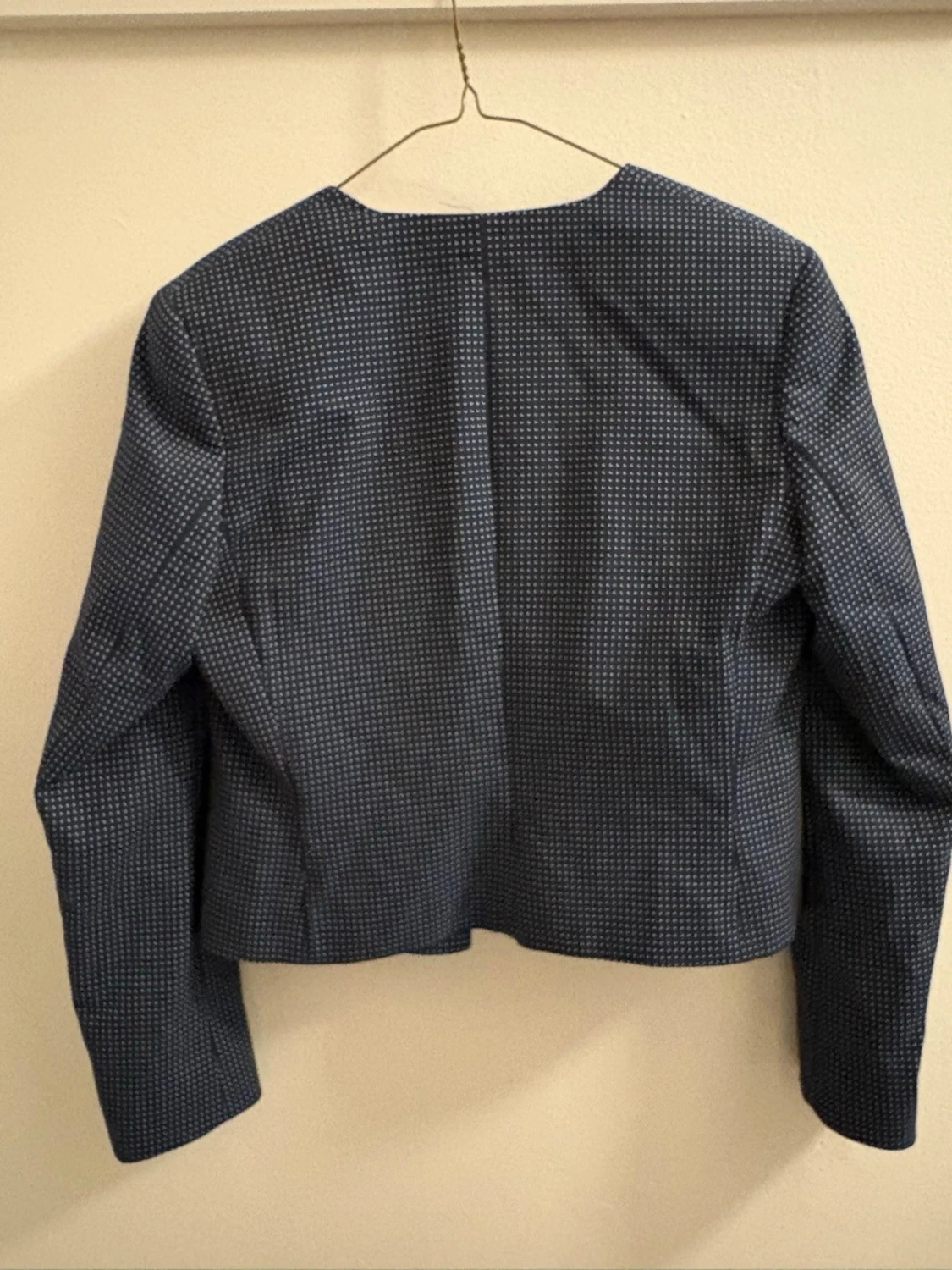 Mörkblå prickig kavaj - 1