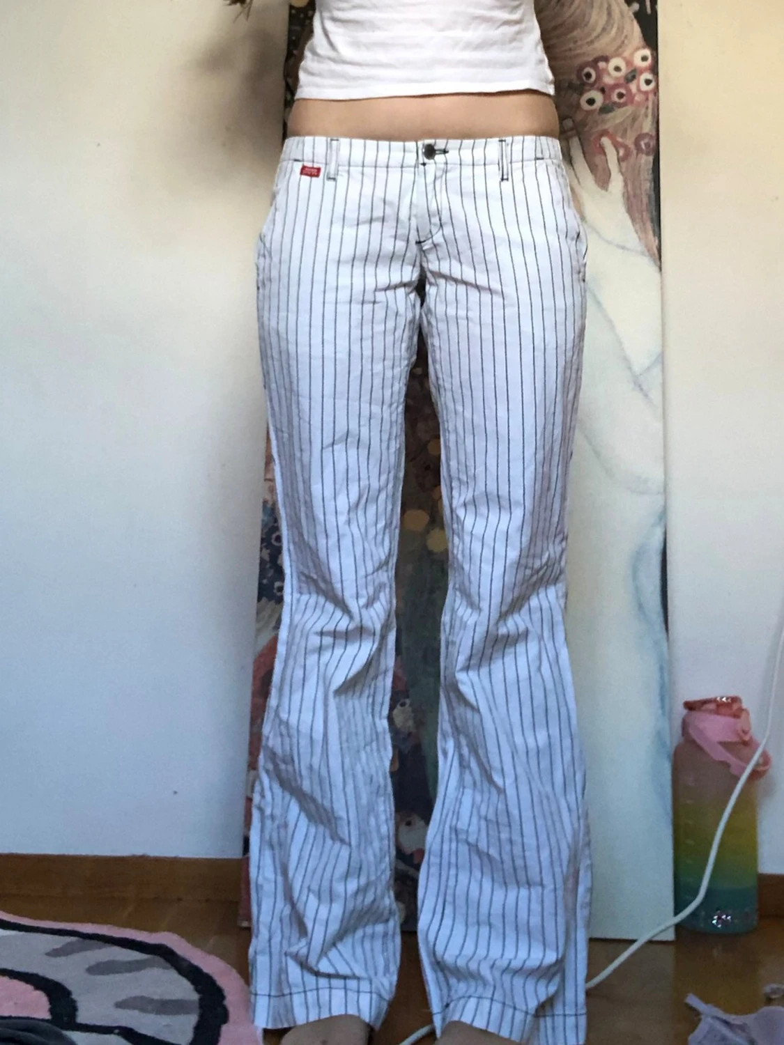 Randiga vita byxor från Miss Sixty