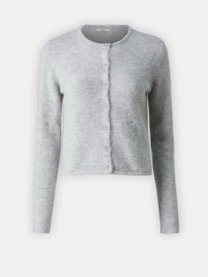 Ljusgrå kofta från Gina Tricot XS - Mysig ljusgrå kofta från Gina Tricot i storlek XS. Koftan är stickad, har rund halsringning och stängs med knappar. Enkel och stilren design som passar till allt.