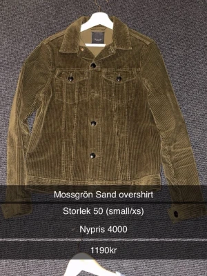 Mossgrön manchester overshirt Sand - Tjena! Säljer en mossgrön overshirt från Sand i manchester. Skick: 9/10. Pris 1190. Bara att fråga om det är något!