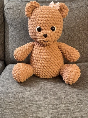 Virkad nalle  - Handgjord virkad söt nalle