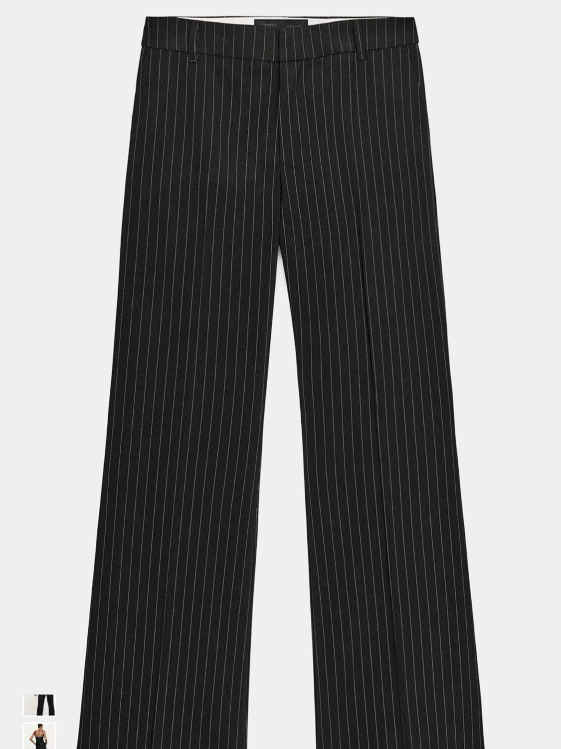 Svarta randiga kostymbyxor Zara